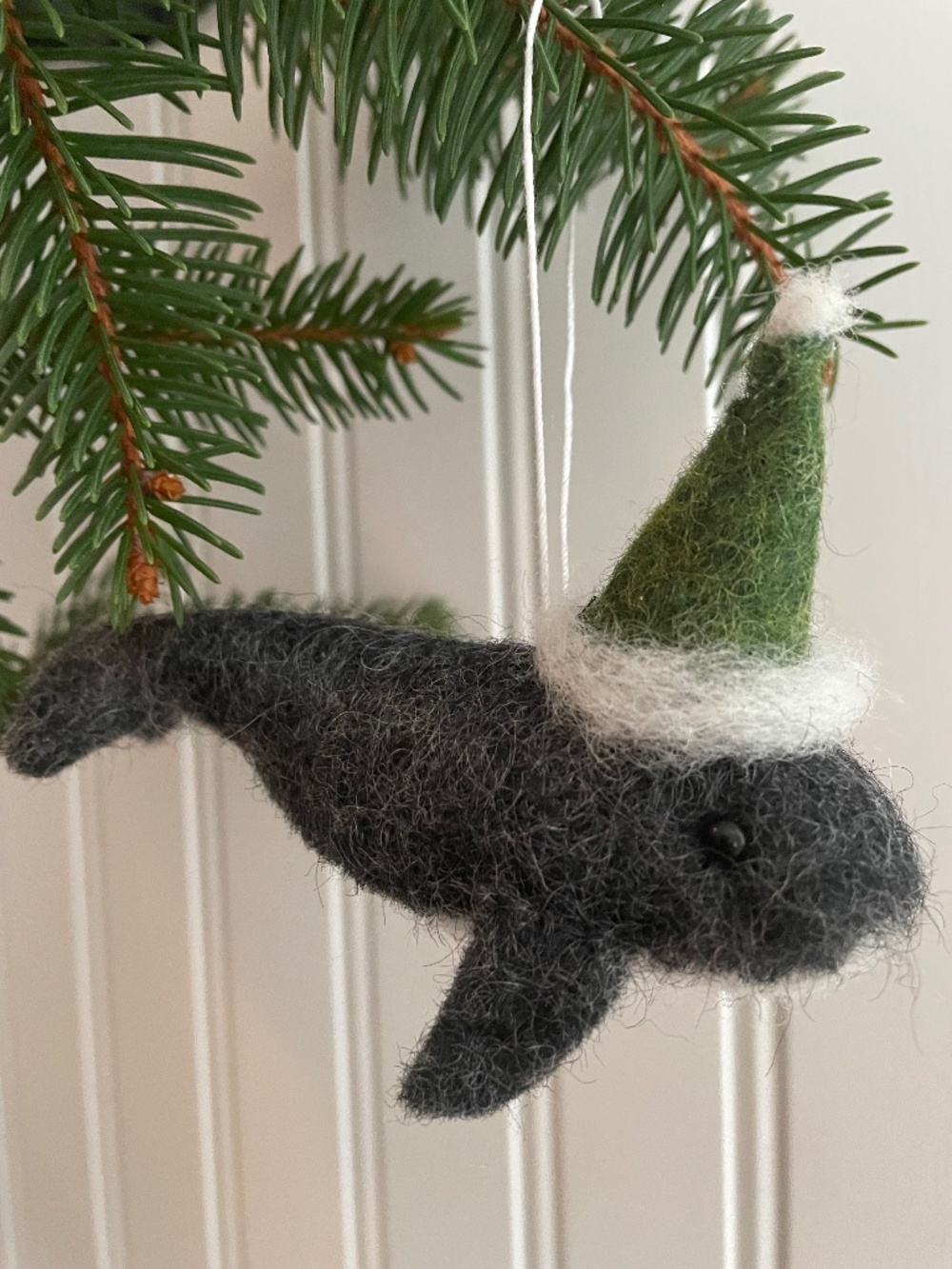 Felt Whale Christmas Ornament